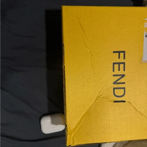 Fendi Black Fur Clutch with Gold Accents - Picture 5 of 5